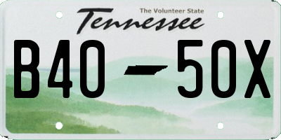 TN license plate B4050X