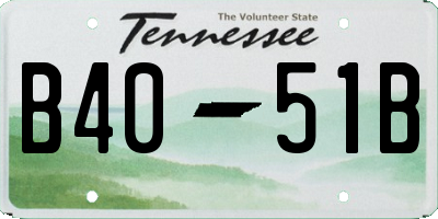 TN license plate B4051B