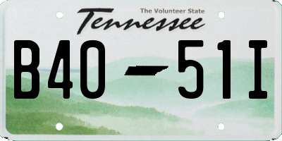 TN license plate B4051I