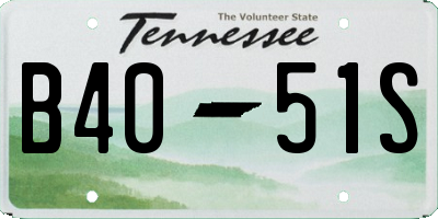 TN license plate B4051S