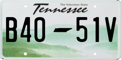 TN license plate B4051V