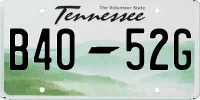 TN license plate B4052G