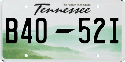TN license plate B4052I