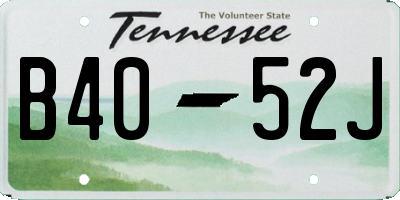 TN license plate B4052J