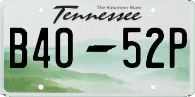 TN license plate B4052P