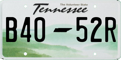 TN license plate B4052R
