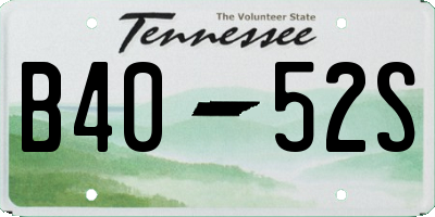TN license plate B4052S
