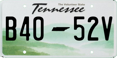TN license plate B4052V