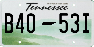 TN license plate B4053I