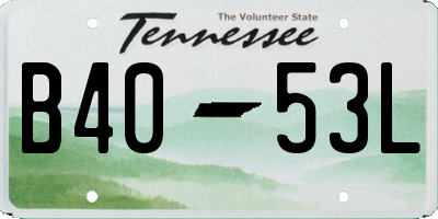 TN license plate B4053L