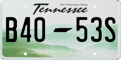TN license plate B4053S