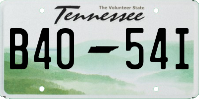 TN license plate B4054I