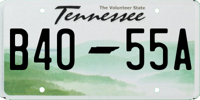 TN license plate B4055A