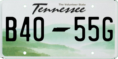 TN license plate B4055G