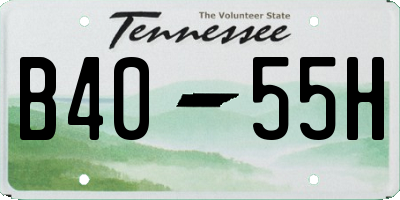 TN license plate B4055H