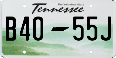 TN license plate B4055J