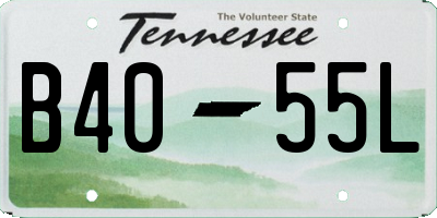 TN license plate B4055L