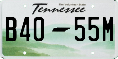 TN license plate B4055M