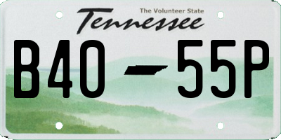 TN license plate B4055P