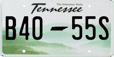 TN license plate B4055S