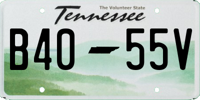 TN license plate B4055V