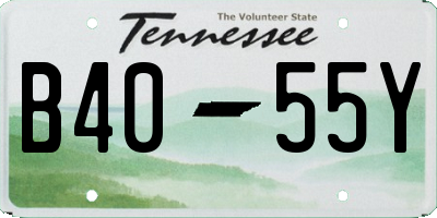 TN license plate B4055Y