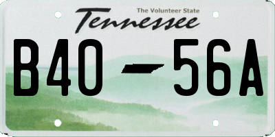 TN license plate B4056A