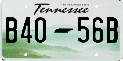 TN license plate B4056B