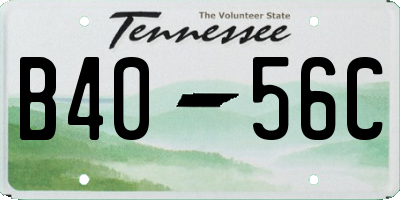 TN license plate B4056C