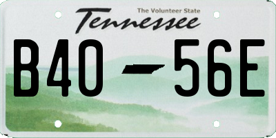 TN license plate B4056E