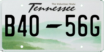 TN license plate B4056G