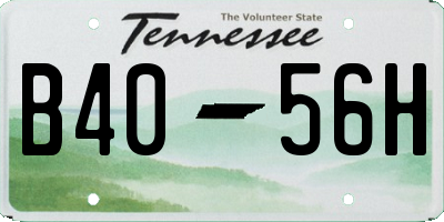 TN license plate B4056H