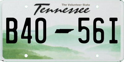 TN license plate B4056I