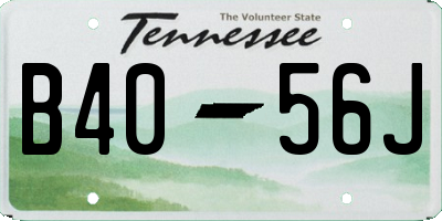 TN license plate B4056J