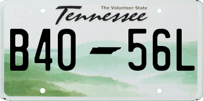 TN license plate B4056L