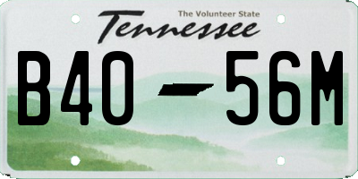 TN license plate B4056M
