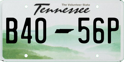 TN license plate B4056P