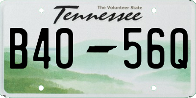 TN license plate B4056Q