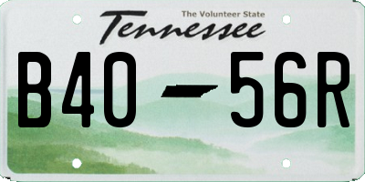 TN license plate B4056R