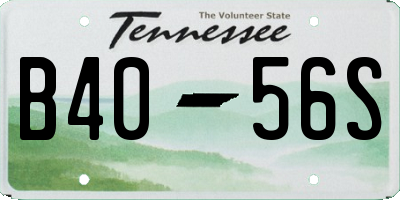 TN license plate B4056S