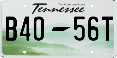 TN license plate B4056T