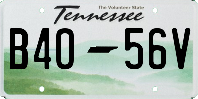 TN license plate B4056V