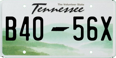 TN license plate B4056X