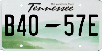 TN license plate B4057E