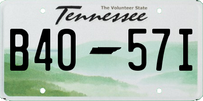 TN license plate B4057I