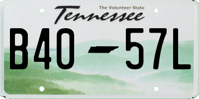 TN license plate B4057L