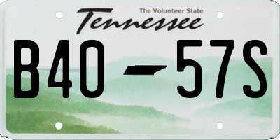 TN license plate B4057S
