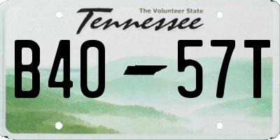 TN license plate B4057T
