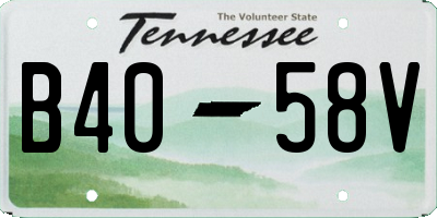 TN license plate B4058V