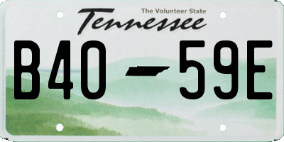 TN license plate B4059E
